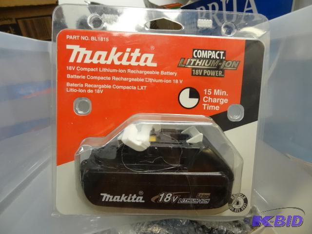 lot 12 image: NEW in Box Makita Compact LiIon 18V Rechargea...