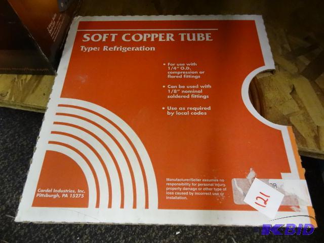 lot 121 image: NEW 10 ft 1  4 in OD Copper Tubing...