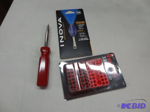 lot 133 image: TOOL LOT NEW Incl. Tekton 33 pc Security Bit ...