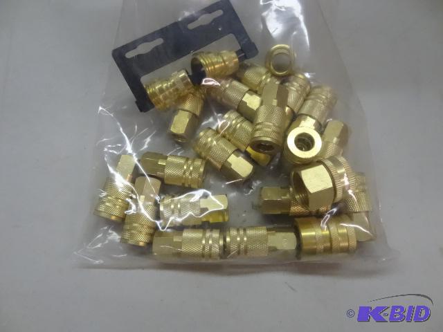 lot 134 image: LARGE LOT NEW 3  4 in BRASS NPT Air Fittings...