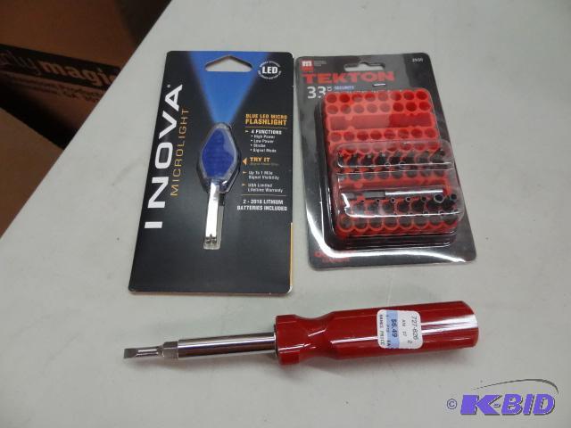 lot 136 image: TOOL LOT NEW Incl. Tekton 33 pc Security Bit ...