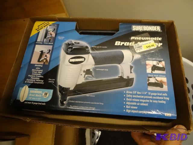 lot 154 image: NEW in Box SureBonder Pneumatic Brad Nailer D...