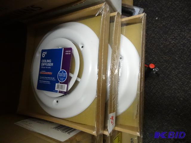 lot 156 image: Qty 3 NEW 6 in Round Ceiling Vent Diffusers ...