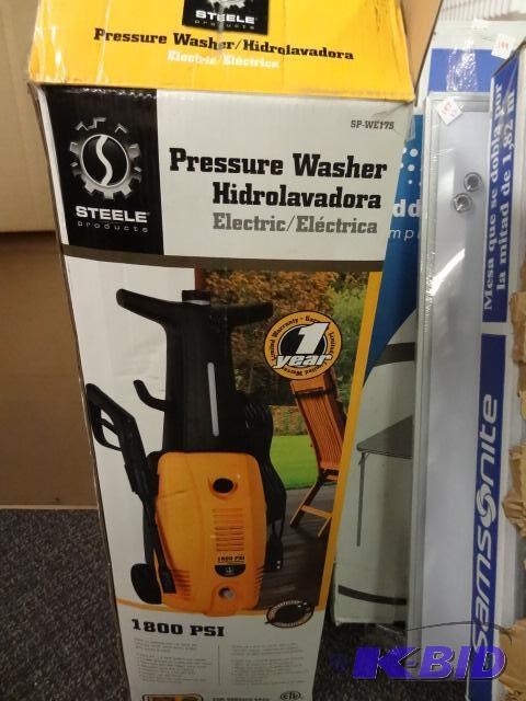 lot 169 image: LIKE NEW STEELE Electric Pressure Washer 1800...
