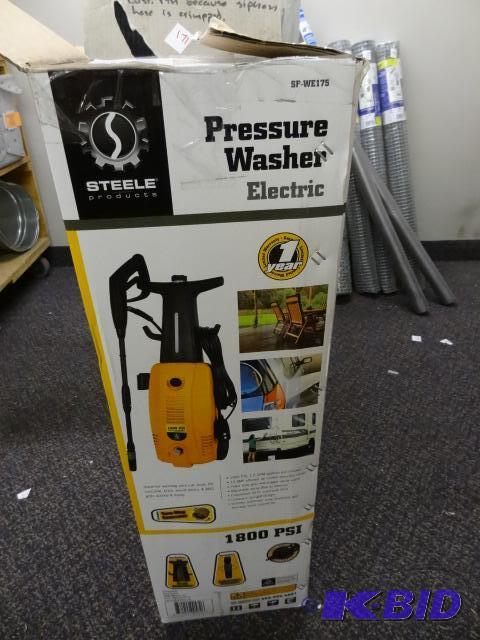 lot 170 image: LIKE NEW STEELE Electric Pressure Washer 1800...