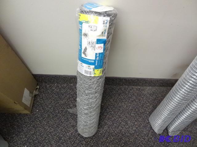 lot 175 image: NEW 24 in x 50 ft Hex Netting (Chicken Wire F...