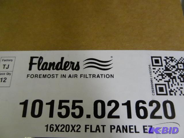 lot 187 image: Qty 12 NEW Flanders 16x20x2 Flat Panel EZII A...