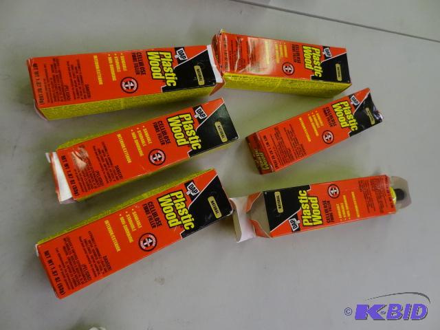 lot 214 image: Qty 6 NEW DAP Plastic Wood Wood repair and Fi...