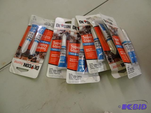 lot 217 image: Qty 6 NEW 2 Pack Devcon Super Glue...