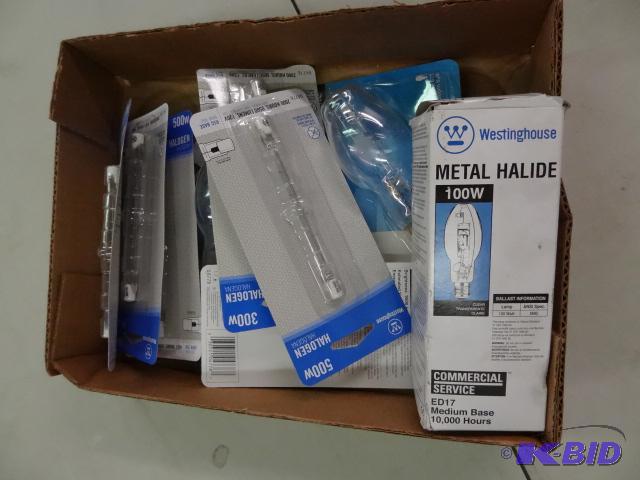 lot 224 image: Qty 9 NEW Halogen Light Bulbs qty 6 are 500 W...
