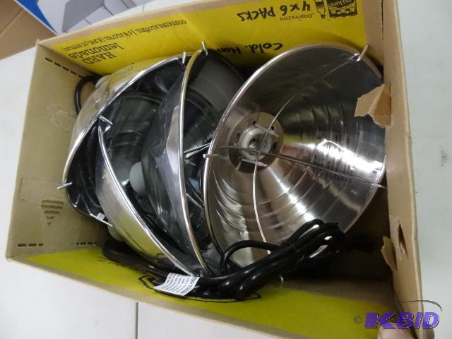 lot 234 image: Qty 4 NEW Clamp Lights, some dented...