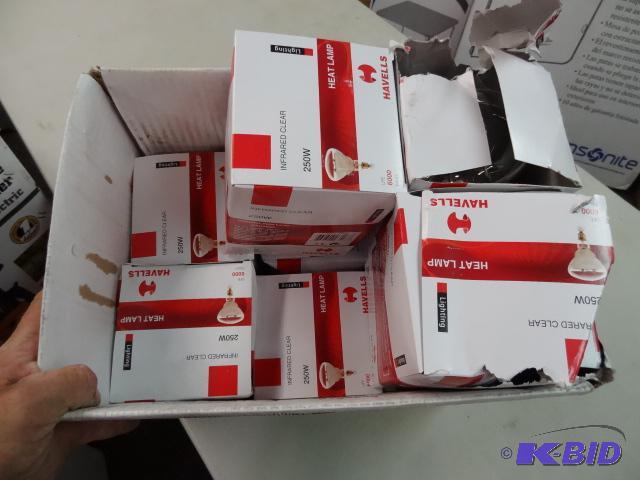 lot 239 image: Qty 10 NEW Havells Clear and Red Infrared Hea...