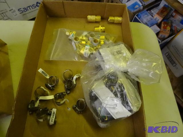 lot 241 image: LOT NEW Hose Clamp and Brass Fittings...