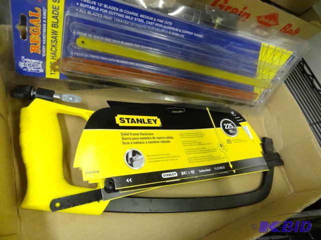 lot 265 image: NEW Stanley Profession Hack Saw Frame and qty...