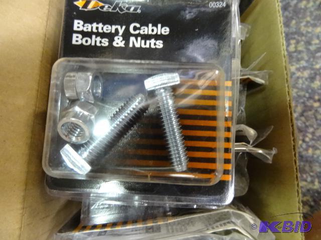 lot 282 image: Qty 10 NEW Packages of Nuts with Bolts 18 x 1...