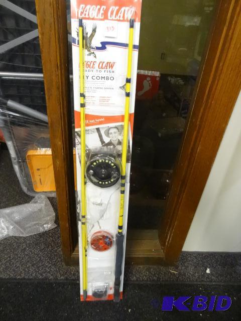 lot 313 image: NEW Eagle Claw Ready to Fish Fly Rod Combo Se...