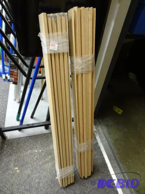 lot 314 image: NEW Approx 60 ft. Classic Solid Oak Base Boar...