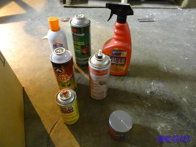 lot 337 image: LOT NEW CHEMICALS incl. Spray Adhesive, Foam ...
