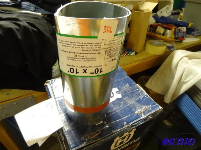lot 356 image: NEW Hot Dipped Galvanized Flashing 10 in x 10...
