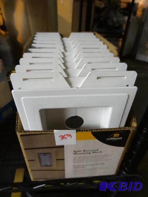 lot 359 image: Ty 10 NEW Cellwood Split Recessed mounting Bl...