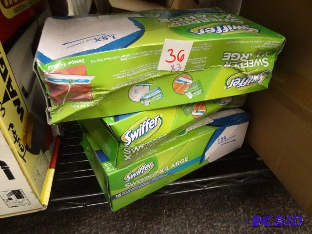 lot 36 image: LOT Qty 3 Swiffer Sweeper X-Lg. 16 Dry Sweepi...