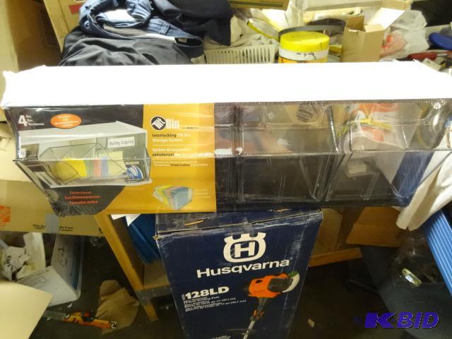 lot 361 image: NEW deflect-o Tilt Bin Oversized 4 Bin Interl...