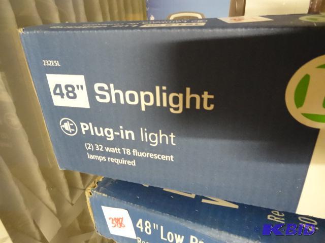 lot 387 image: NEW in Box American Flourescent 48 in Shop Li...