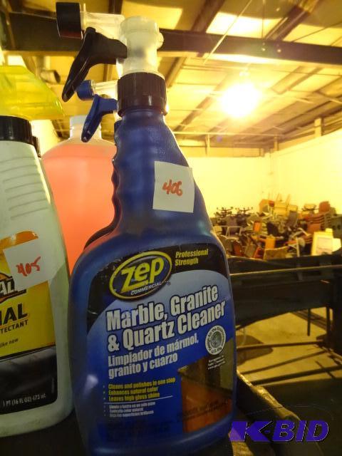 lot 406 image: Qty 2 NEW ZEP Cleaners Marble,Granite and Qu...