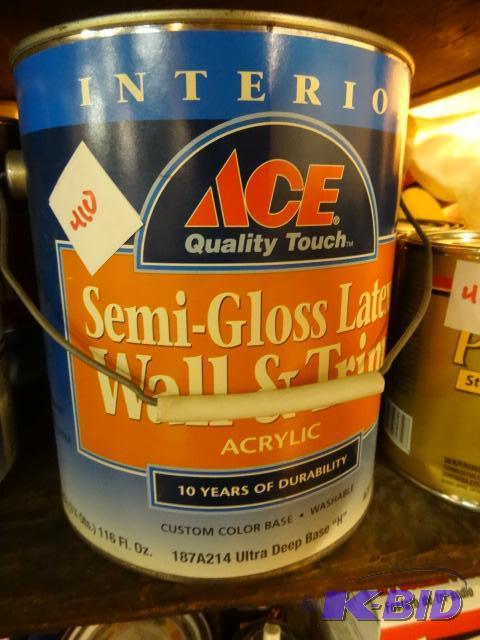 lot 410 image: Qty 3 ACE Semi-Gloss Acrylic Latex Wall and T...
