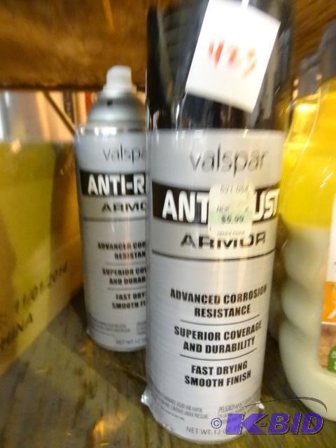 lot 423 image: Qty 3 NEW Valspar Anti Rust Armor, Black, Adv...