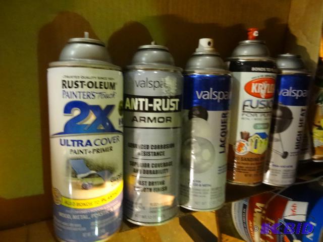 lot 431 image: NEW Spray Paint LOT incl. Valspar Lacquer Pai...