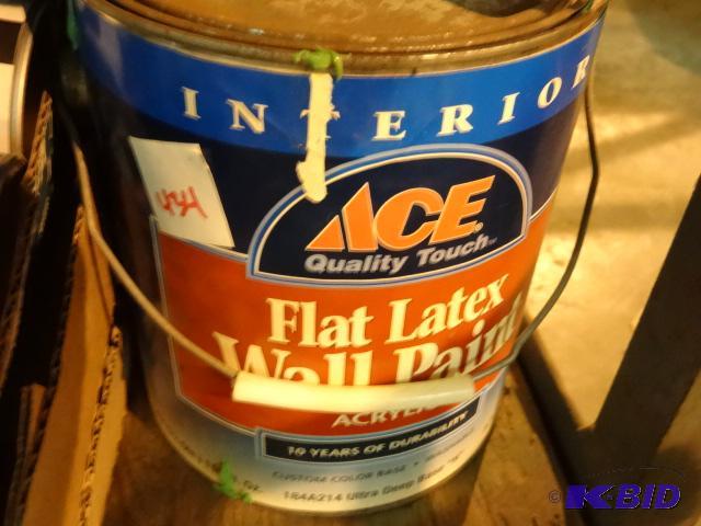 lot 434 image: Qty 3 ACE Interior Flat Latex Wall Paint Whit...