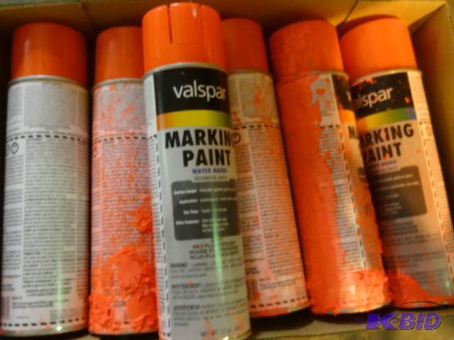 lot 435 image: Qty 6 NEW Valspar Marking Paint, Water Based,...