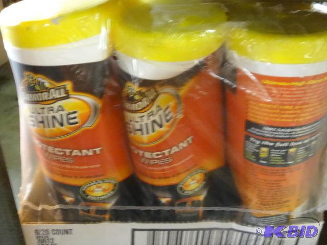 lot 456 image: Qty 6 Armor All Wipes Ultrashine Protectant...