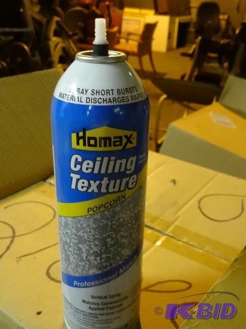 lot 469 image: Qty 4 NEW Homax Ceiling and Wall Texture Spra...