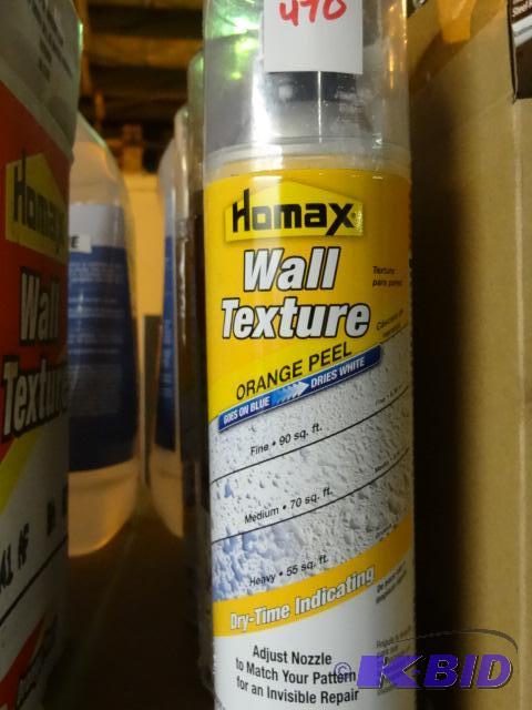 lot 470 image: Qty 4 NEW Homax Ceiling and Wall Texture Spra...