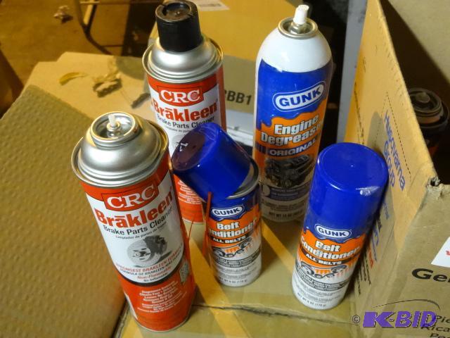 lot 473 image: NEW LOT Misc Chemicals incl. Qty 3 CRC Brakle...