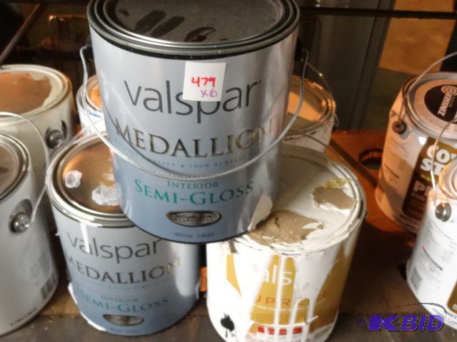 lot 479 image: LARGE LOT NEW PAINT Qty 6 Gallons White incl ...