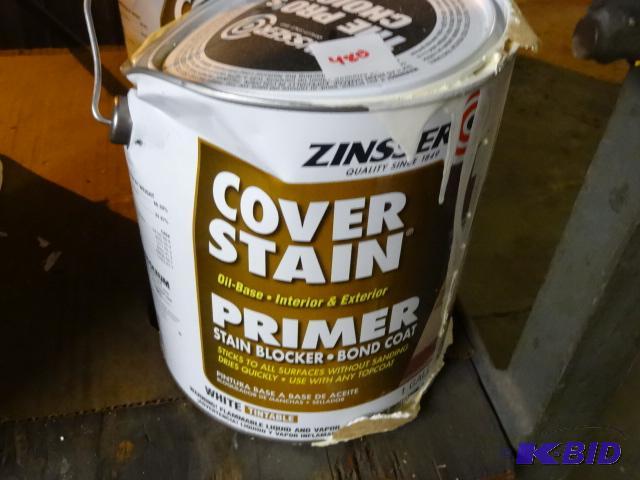 lot 480 image: Qty 2 NEW Zinsser Cover Stain Primer and Stai...