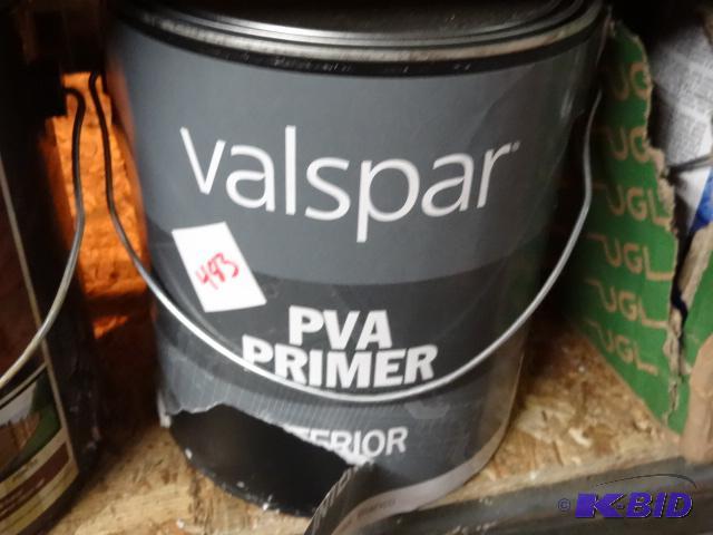lot 483 image: NEW Valspar PVA Primer gal...