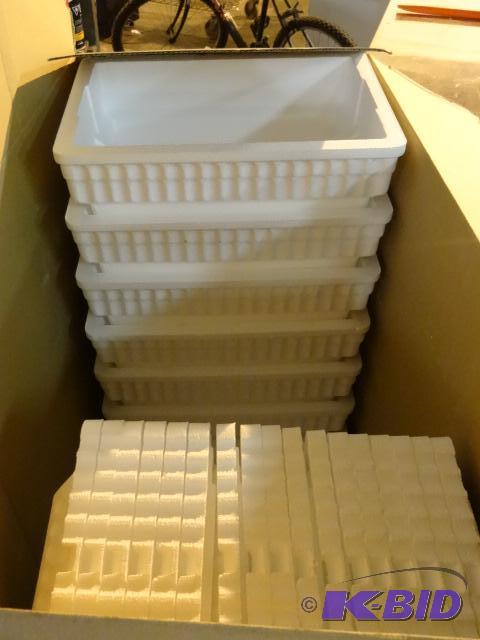 lot 489 image: Qty 17 NEW Styrofoam Coolers Each Holds 24 ca...