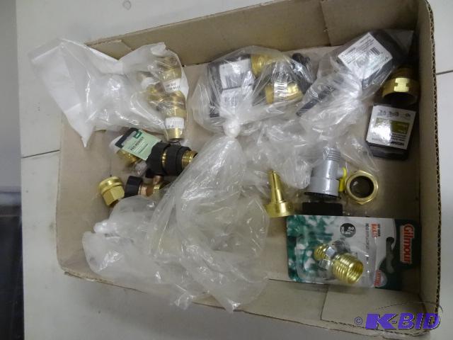 lot 49 image: LARGE LOT NEW Brass Garden Hose Fittings incl...