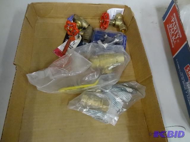 lot 50 image: LOT Qty 6 NEW Brass Shut Off Valves...
