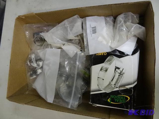 lot 51 image: LARGE LOT NEW Stainless Steel Hose Clamps and...