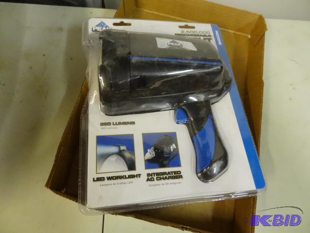 lot 54 image: NEW in Box PEAK 2.5 Million Candle Power Rech...