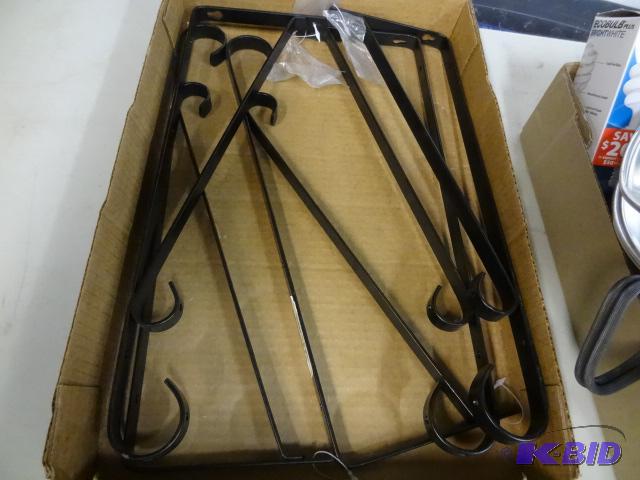 lot 56 image: Qty 5 NEW 14 in Decorative Shelf Brackets wit...