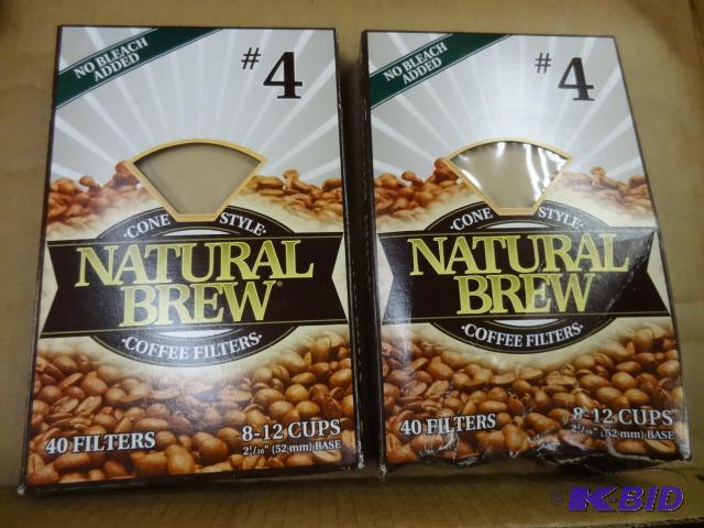 lot 69 image: Qty 2 NEW Boxes Natural Brew Number 4 Cone St...