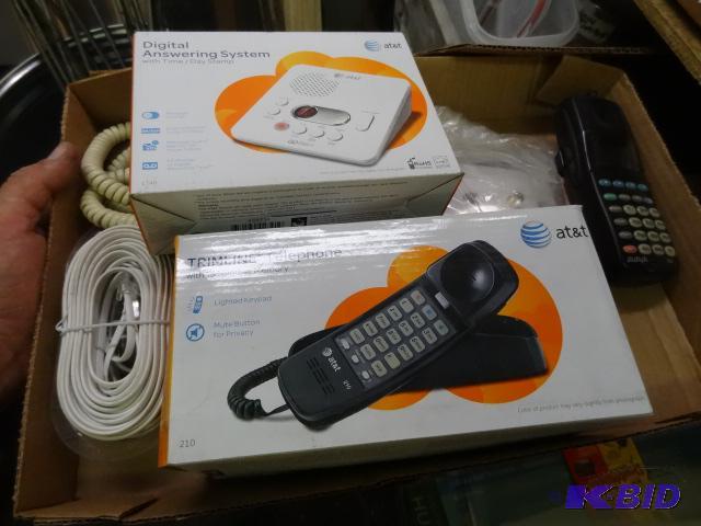 lot 80 image: TELEPHONE LOT incl. NEW ATT Slimline Phone, A...