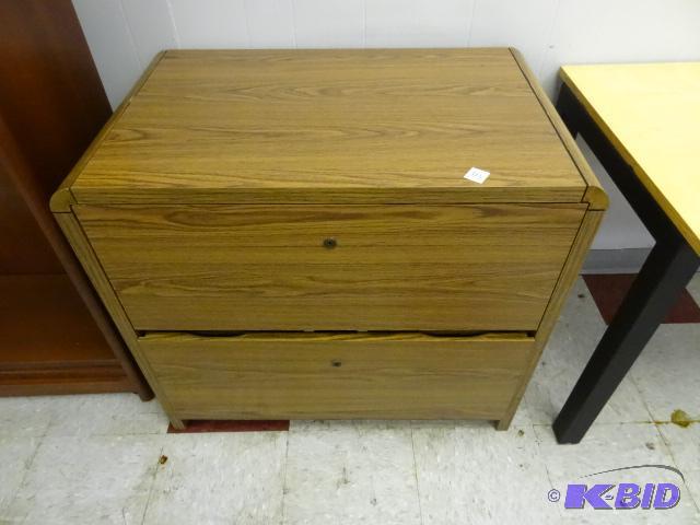 lot 113 image: laminate 2 drawer lateral file 33x20x29...