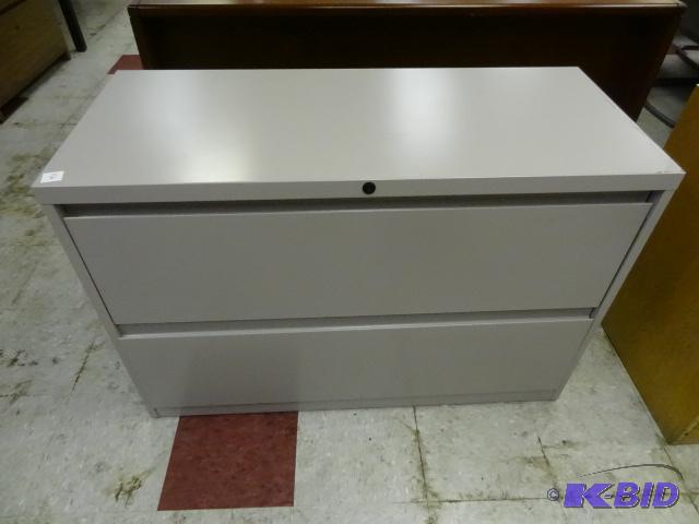 lot 116 image: 42" metal 2 drawer lateral file...